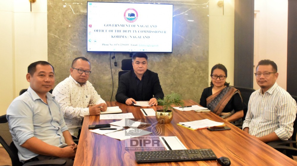 DC Kohima B Henok Buchem during a coordination meeting with the Kohima District Media Cell for the Special Intensive Revision in the district on August 19. (DIPR Photo)